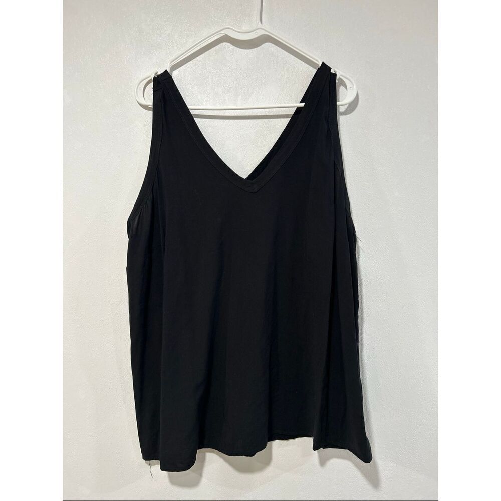 Torrid Women’s Challis Stitch Detail Tank Top Black Size 2X (18–20)